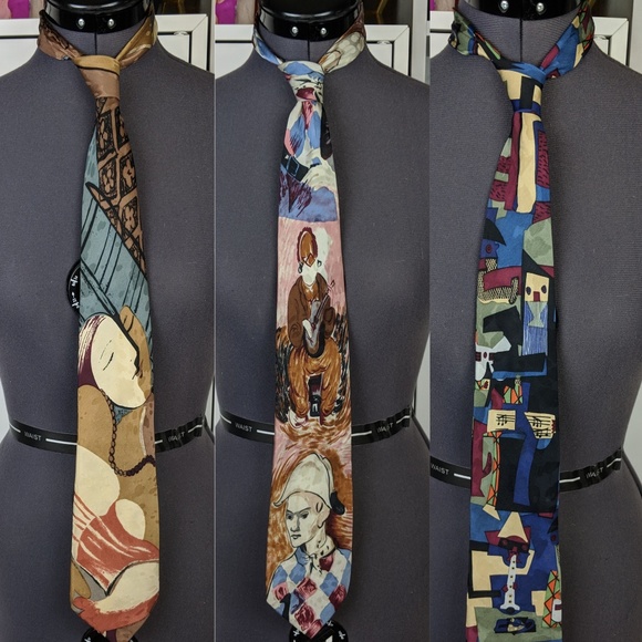 Barneys New York Other - 3 rare Picasso silk ties
